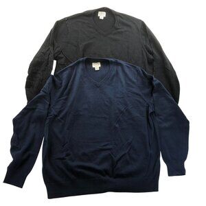 2 St John's Bay Men's Sweaters XXL Lot Of Two V-Neck Pullover Long Sleeve Casual